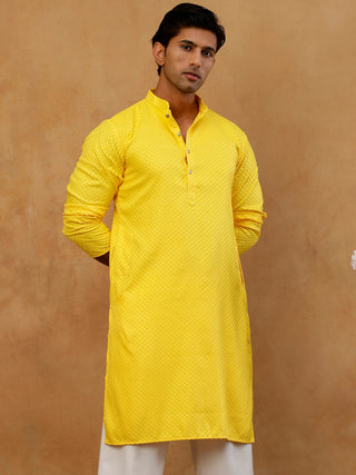 Viscose Rayon Embroidered Kurta for Men
