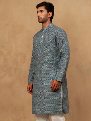 Cotton Blend Ethnic Printed Kurta