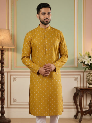 Classic Ethnic Print Cotton Blend Kurta