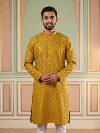 Classic Ethnic Print Cotton Blend Kurta