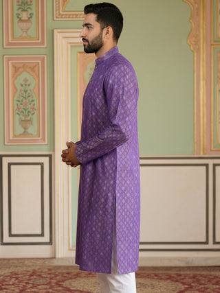 Classic Ethnic Print Cotton Blend Kurta