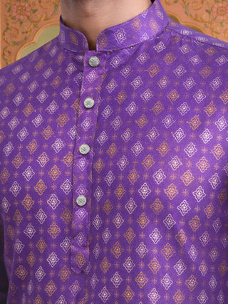 Classic Ethnic Print Cotton Blend Kurta