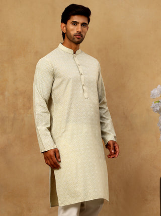 Traditional Printed Kurta for Men