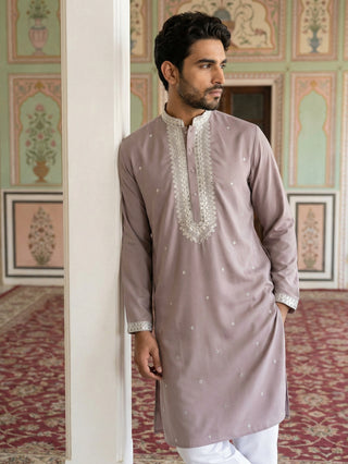 Men Japanese Fabric Embroidered Kurta