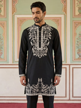 Men Japanese Fabric Embroidered Kurta Set
