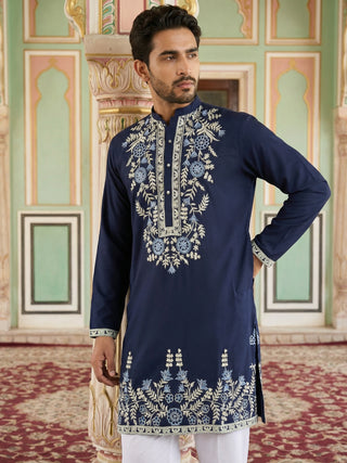Men Japanese Fabric Embroidered Kurta
