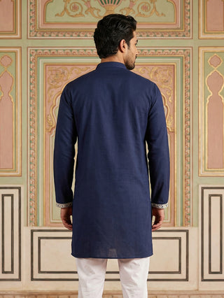 Men Japanese Fabric Embroidered Kurta
