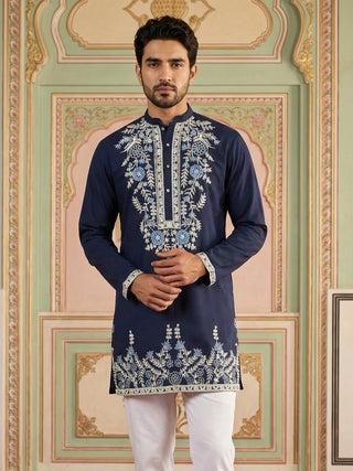 Men Japanese Fabric Embroidered Kurta