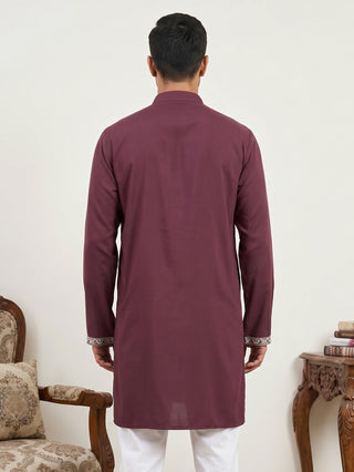 Men Japanese Fabric Embroidered Kurta