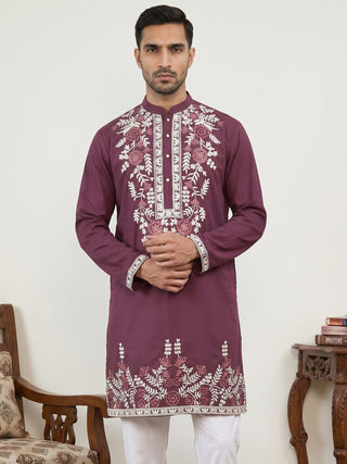 Men Japanese Fabric Embroidered Kurta
