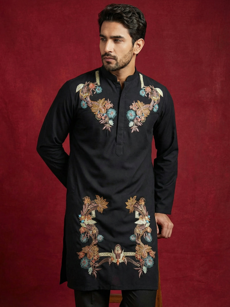 Japanese Imported Fabric Embroidered Kurta