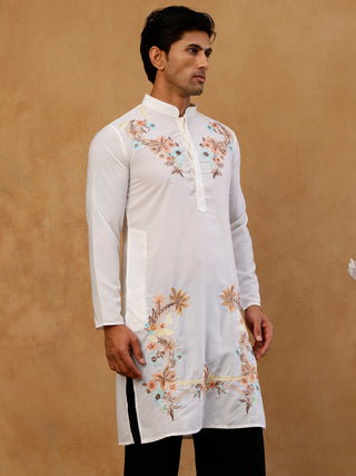 Japanese Fabric Embroidered Kurta for Men