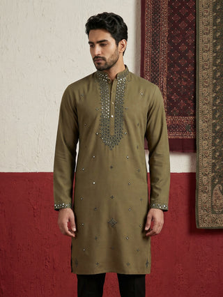 Japanese Fabric & Mirror Work Kurta
