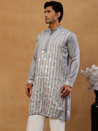 Modern Ethnic Silk Blend Kurta for Men