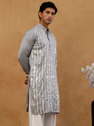 Modern Ethnic Silk Blend Kurta for Men