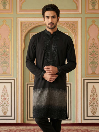Japanese Cotton Blend Embroidered Kurta