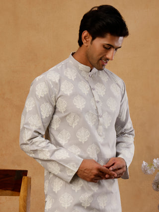 Men's Cotton Blend Ethnic Printed Kurta