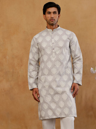 Men's Cotton Blend Ethnic Printed Kurta
