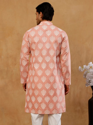 Men's Cotton Blend Ethnic Printed Kurta