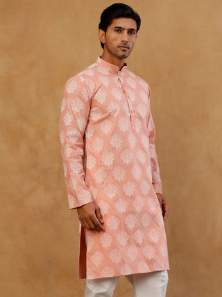 Men's Cotton Blend Ethnic Printed Kurta