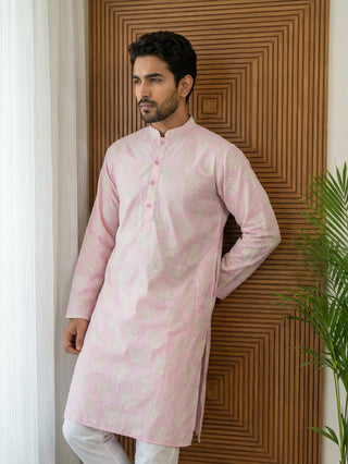 Men’s Cotton Blend Ethnic Printed Kurta