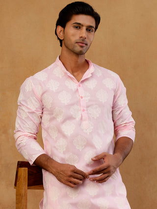 Men's Cotton Blend Ethnic Printed Kurta