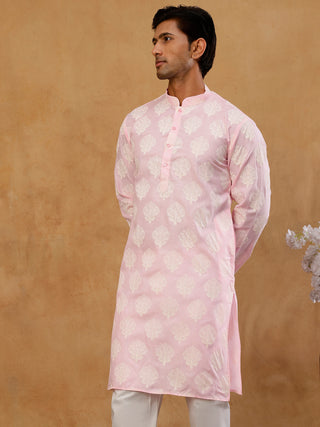 Men's Cotton Blend Ethnic Printed Kurta
