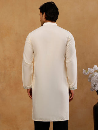 Men’s Cotton Blend Embroidered Kurta