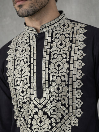 Ethnic Wear Cotton Blend Embroidered Kurta