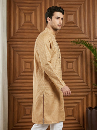 Woven Design Cotton Jacquard Kurta