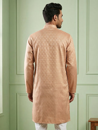 Woven Design Cotton Jacquard Kurta