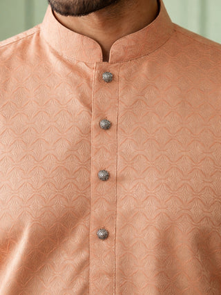 Woven Design Cotton Jacquard Kurta