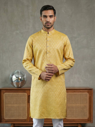 Woven Design Cotton Jacquard Kurta