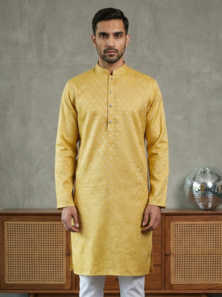 Woven Design Cotton Jacquard Kurta