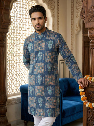 Abstract Floral Printed Kurta