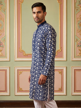 Floral Embroidered Viscose Rayon Kurta