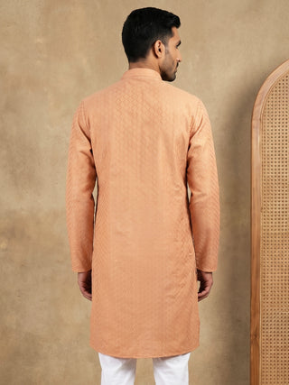 Men’s Cotton Blend Woven Design Kurta
