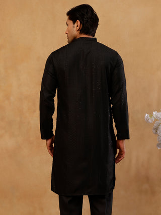 Men's Silk Blend Thread Work Kurta