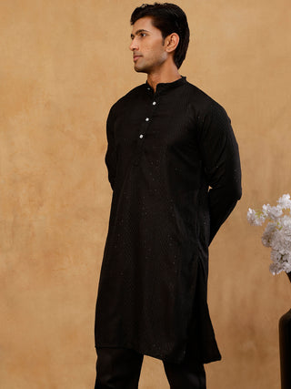 Men's Silk Blend Thread Work Kurta
