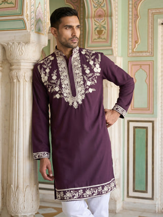 Premium Japanese Fabric Embroidered Kurta