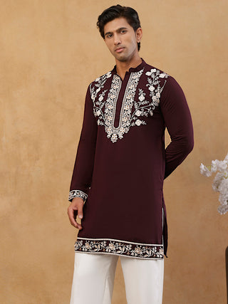 Premium Japanese Fabric Embroidered Kurta