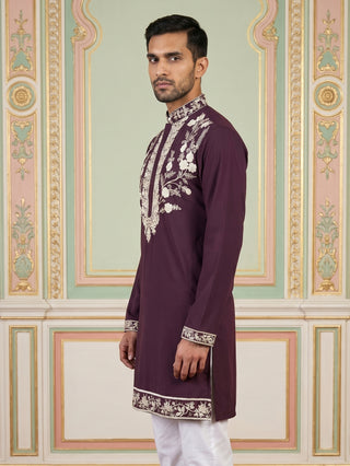 Premium Japanese Fabric Embroidered Kurta