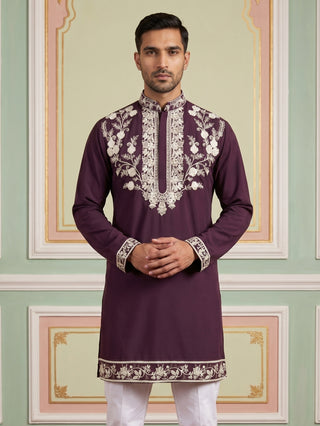 Premium Japanese Fabric Embroidered Kurta