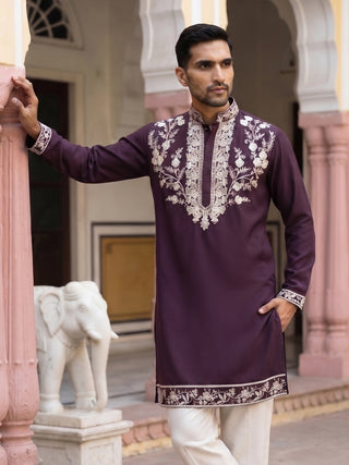 Premium Japanese Fabric Embroidered Kurta