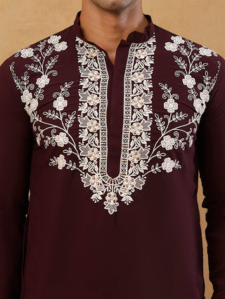 Premium Japanese Fabric Embroidered Kurta