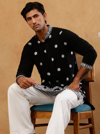 Premium Japanese Fabric Embroidered Kurta