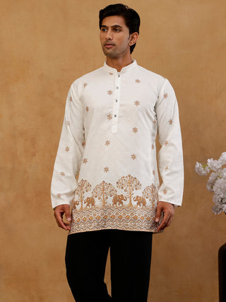 Premium Printed & Thread Work Kurta