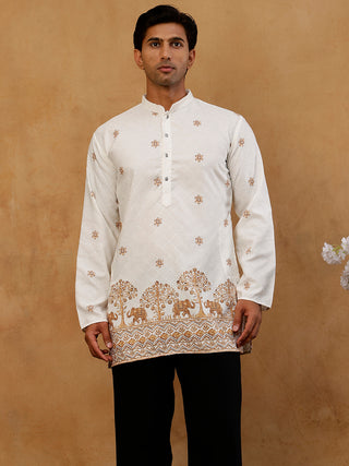 Premium Printed & Thread Work Kurta