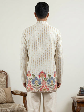 Men's Floral Printed Kurta