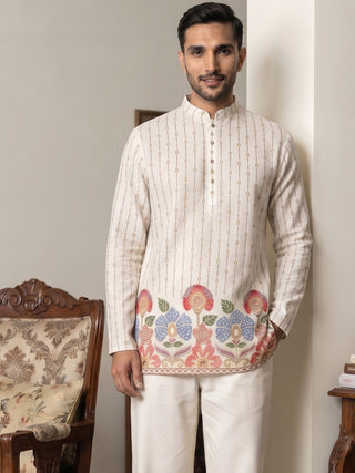 Men's Floral Printed Kurta